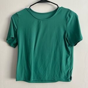 Classic Crewneck Women's Top in Teal Green